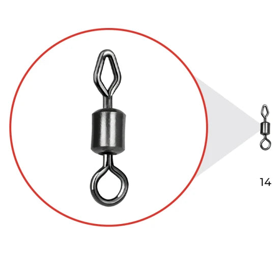 Vartej Rolling Nytro Connex No.14 4lbs Mixed-eye Mini Feeder Swivel 10buc/pac