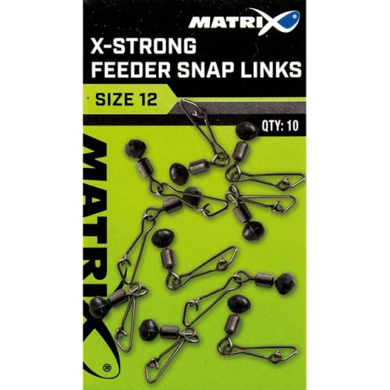 Vartej Cu Margea Culisanta Si Agrafa Matrix X-strong Feeder Bead Snap Links Nr.12 10buc/plic