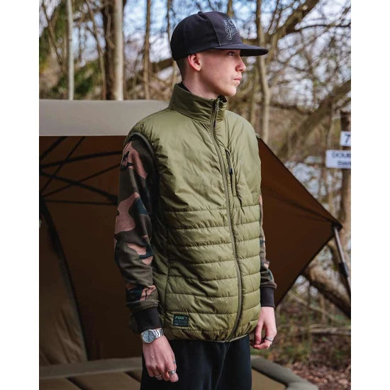 Vesta Fox Olive Quilted 100 Gilet, Kaki, Marimea Xl