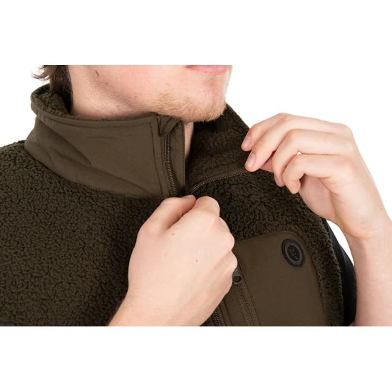 Vesta Fox Olive Sherpa Hybrid Gilet, Marimea M