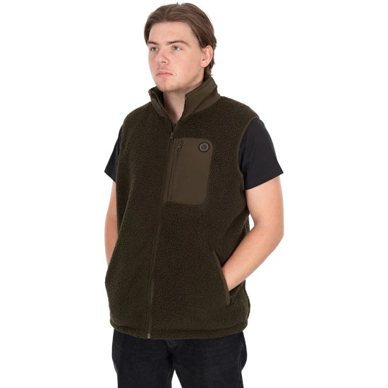 Vesta Fox Olive Sherpa Hybrid Gilet, Marimea S