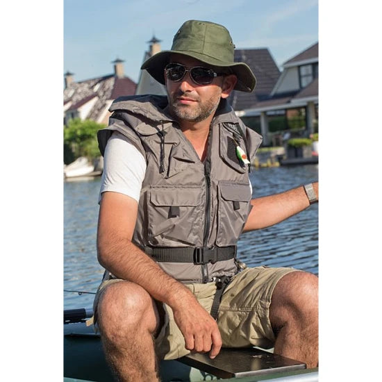 Vesta De Flotabilitate Pentru Pescuit Allroundmarin Cu Gluga, Extra Lata, 50n, Peste 70kg