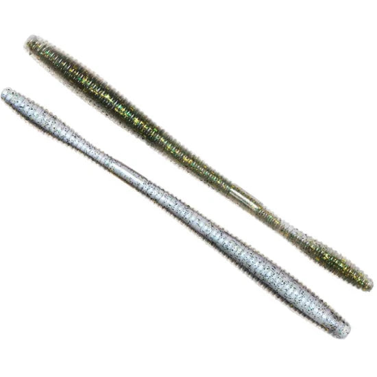 Vierme Live Target Straight Worm, Green / Pearl, 14cm, 14g, 10buc/pac