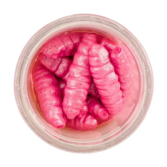 Viermi Artificiali Berkley Gulp! Alive Honey Worm Original Scent Bubblegum 18buc/borcan