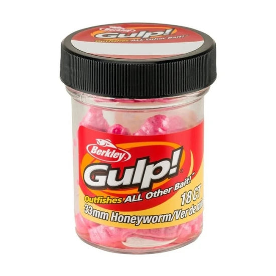 Viermi Artificiali Berkley Gulp! Floating Pinched Crawler Bubblegum 3cm 14buc/plic