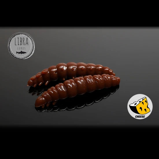 Viermi Artificiali Worm Libra Larva 3.5cm 038 Cheese 12buc/borcan