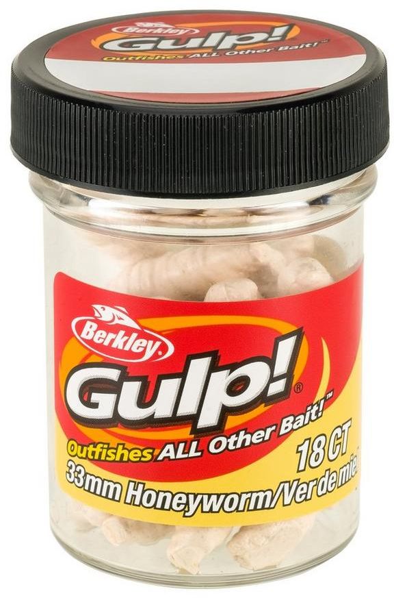 Viermi Berkley Gulp Honey Worm, Original Scent, Milky Shite, 2.5cm