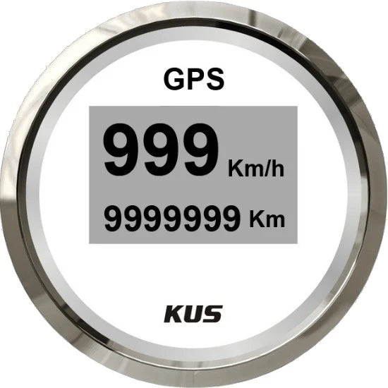 Vitezometru Gps Digital Kus 52mm, Alb