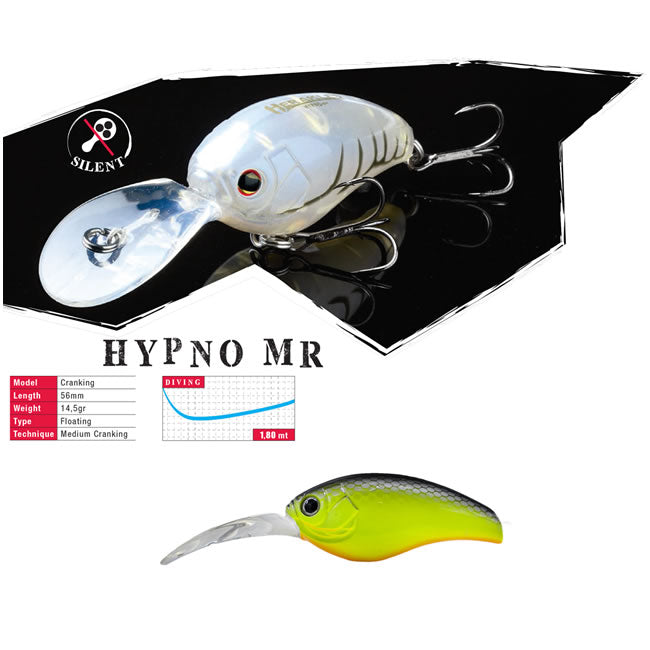 Vobler Colmic Herakles Hypno-MR F 5.6cm 14.5g Chartreuse Black Back