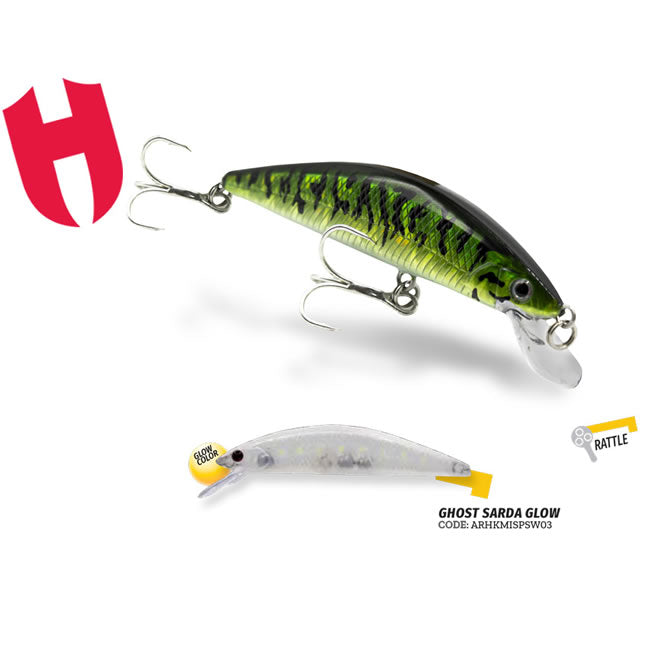 Vobler Colmic Herakles Mizu 70SP SW 7cm 4.8g Ghost Sarda Glow