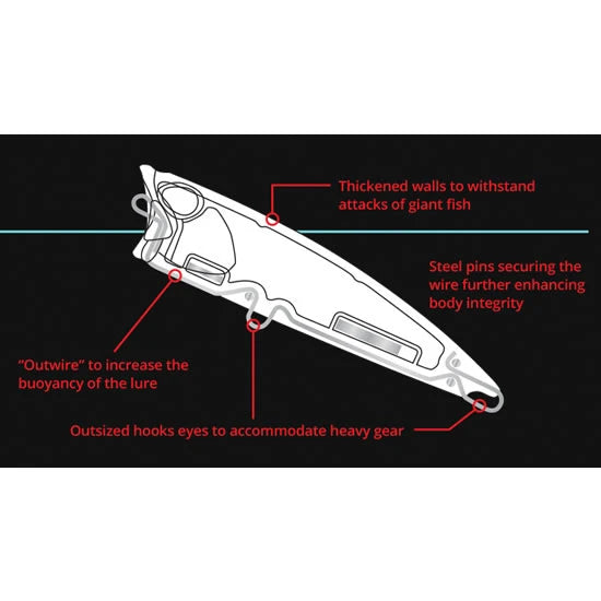 Vobler Duo Realis Fangpop 105f, Ccc3688 Matt Black Bone, 10.5cm, 24.5g