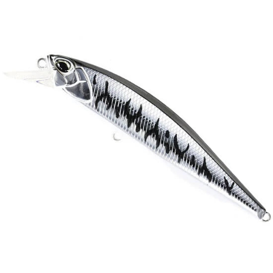 Vobler Duo Realis Jerkbait 100f, Asaz400 Gunmetal M Silver Tiger, 10cm, 13.7g