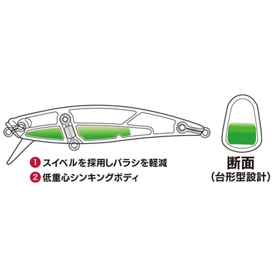 Vobler Duo Spearhead Ryuki 71s M-aire, Cvhz396 Sapphire Parr Mark, 7.1cm, 10g