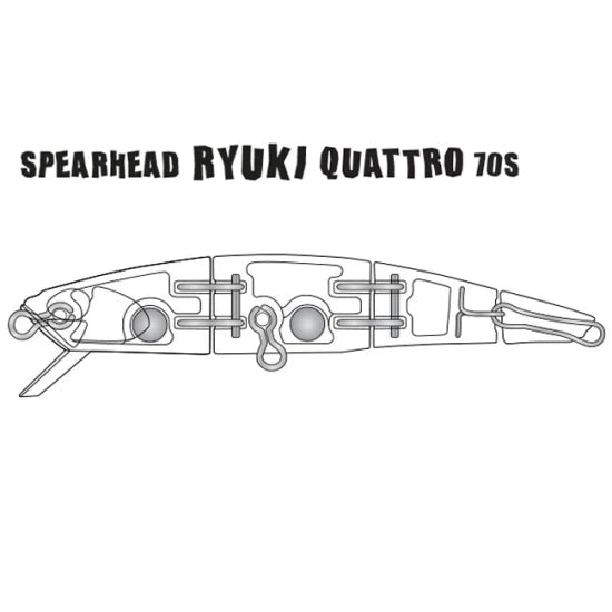 Vobler Duo Spearhead Ryuki Quattro 70s, Cccz214 Rp Loach, 7cm 5.7g