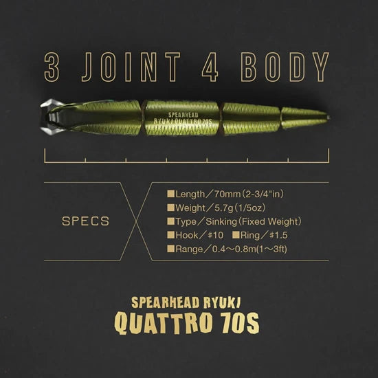 Vobler Duo Spearhead Ryuki Quattro 90s, Cda4140 Lime Yamame Ob, 9cm 14g