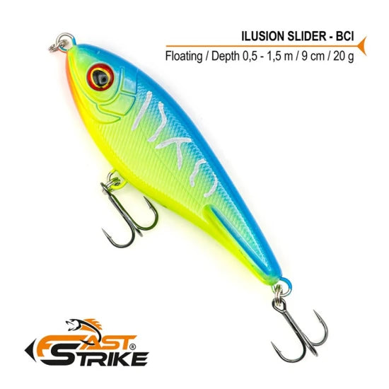 Vobler Fast Strike Ilusion Slider, 9cm, 20g, Culoare Bci, 1buc/pac