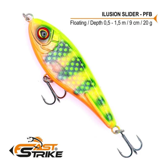 Vobler Fast Strike Ilusion Slider, 9cm, 20g, Culoare Pfb, 1buc/pac