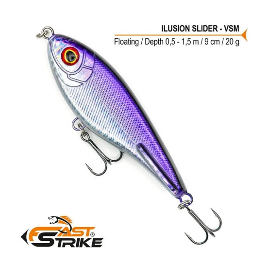 Vobler Fast Strike Ilusion Slider, 9cm, 20g, Culoare Vsm, 1buc/pac