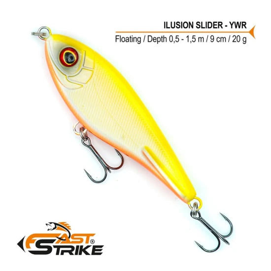 Vobler Fast Strike Ilusion Slider, 9cm, 20g, Culoare Ywr, 1buc/pac