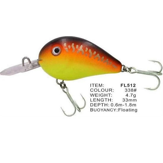 Vobler Fl Fl512 Floating 33mm 4.7g Depth 0.6-1.8m Colour 338