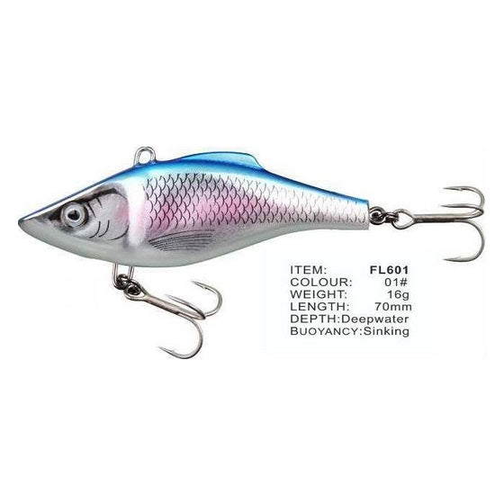 Vobler FL FL601 Sinking 70mm 16.0g Depth Deepwater Colour 01