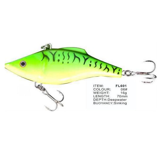 Vobler FL FL601 Sinking 70mm 16.0g Depth Deepwater Colour 06