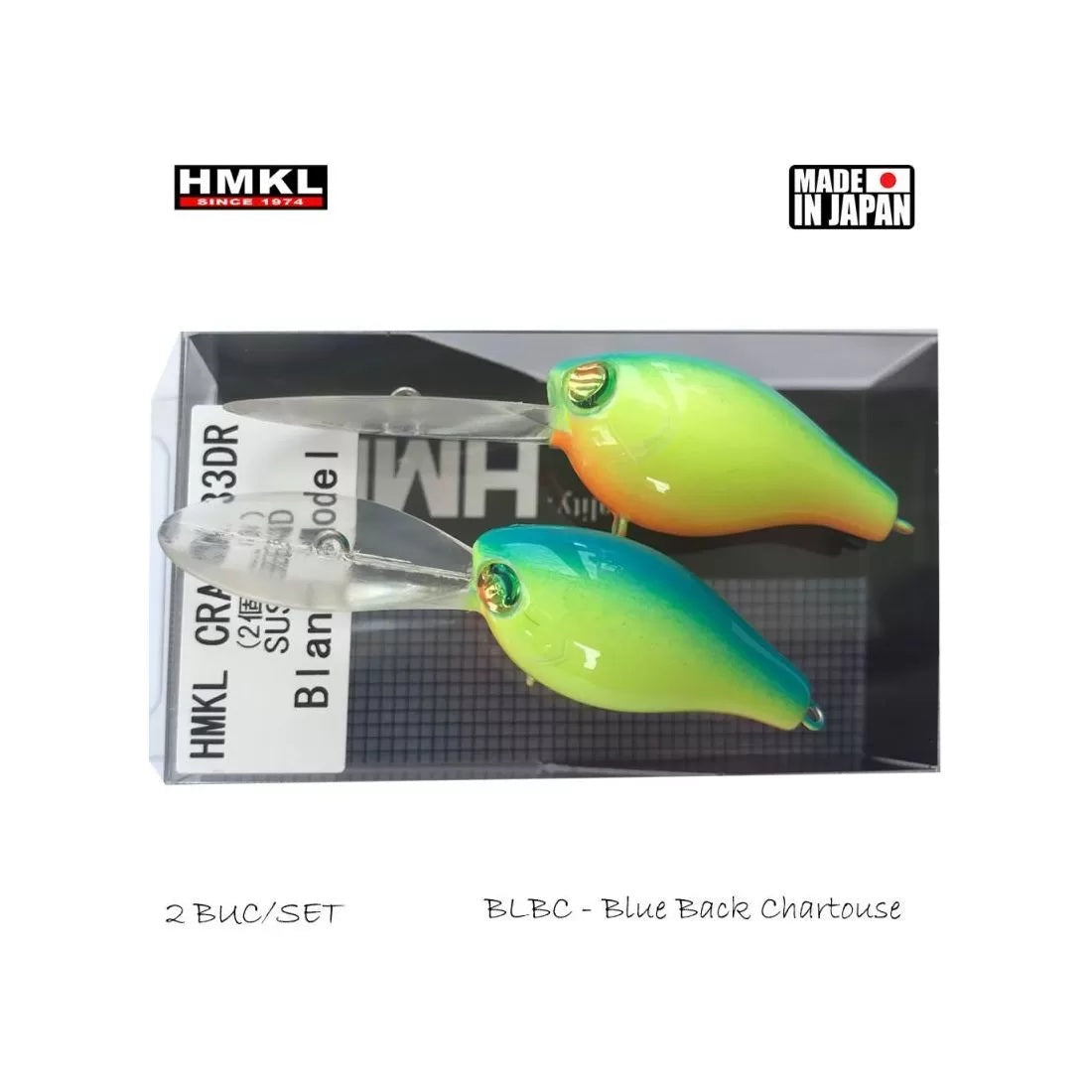 Vobler HMKL Crank 33 DR Suspend Blue Back Chartreuse 3.3cm 3g 1buc