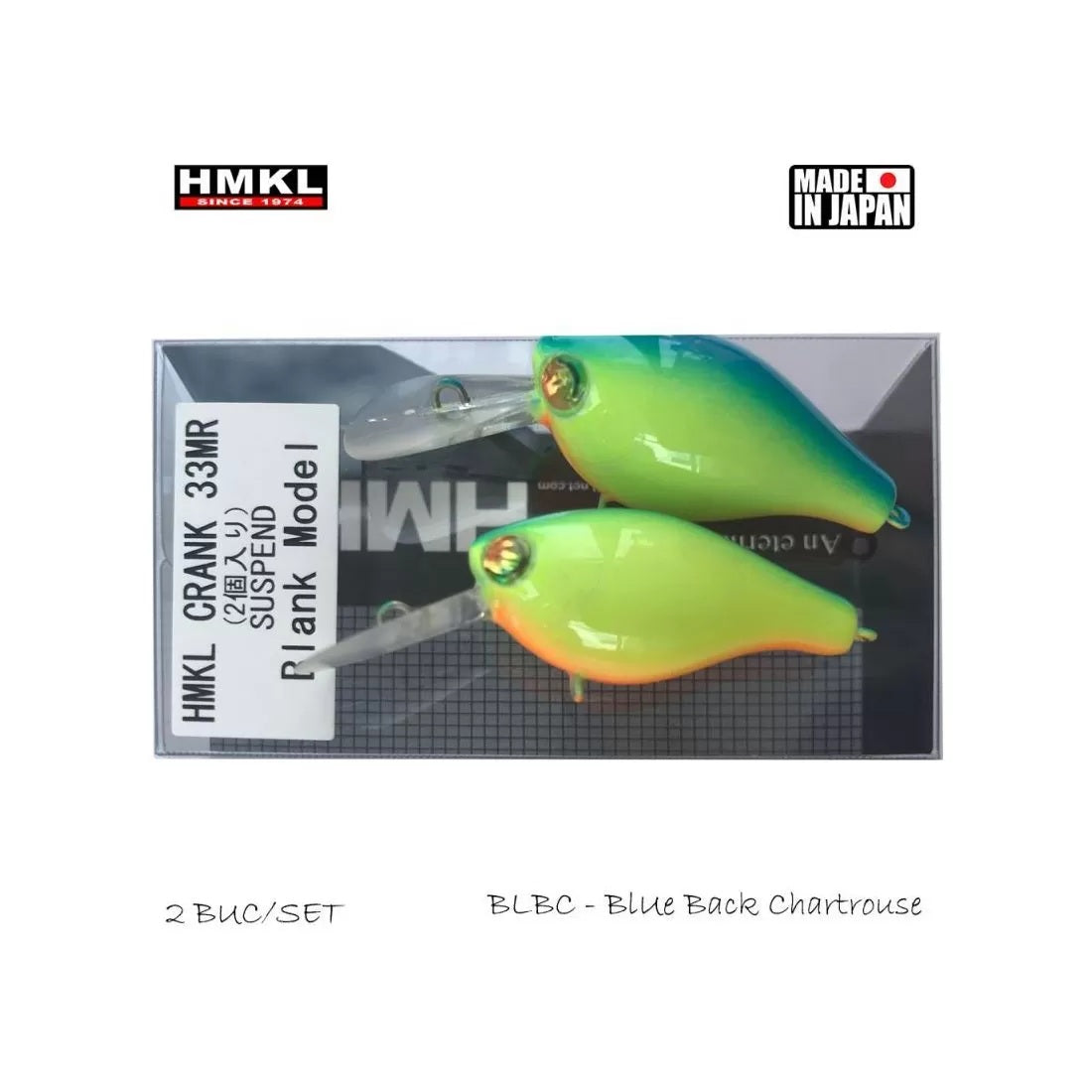 Vobler HMKL Crank 33 MR Suspend Blue Back Chartreuse 3.3cm 3g 1buc