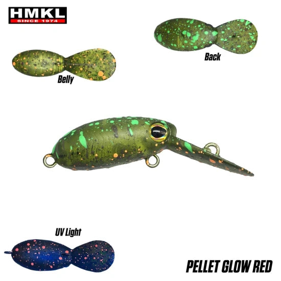 Vobler Hmkl Inch Crank Dr Custom Painted Pellet Glow Red 2.5cm 2g