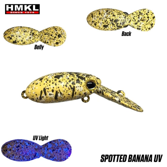 Vobler Hmkl Inch Crank Dr Custom Painted Spotted Banana Uv 2.5cm 2g