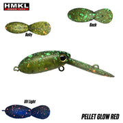 Vobler Hmkl Inch Crank Mr Custom Painted Pellet Glow Red 2.5cm 1.6g