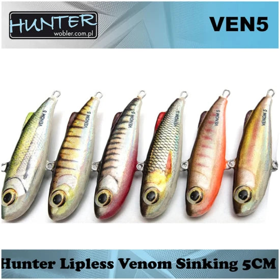 Vobler Hunter Lipless Venon, Culoare Pi, 5cm, 5g, 1buc/pac
