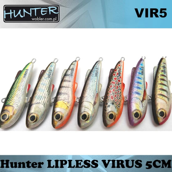 Vobler Hunter Lipless Virus, Culoare Al, 5cm, 8g, 1buc/pac