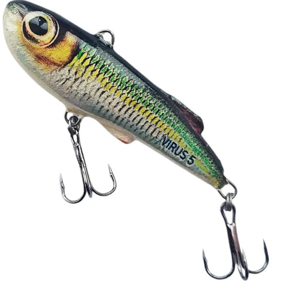 Vobler Hunter Lipless Virus, Culoare Oliv, 5cm, 5g, 1buc/pac