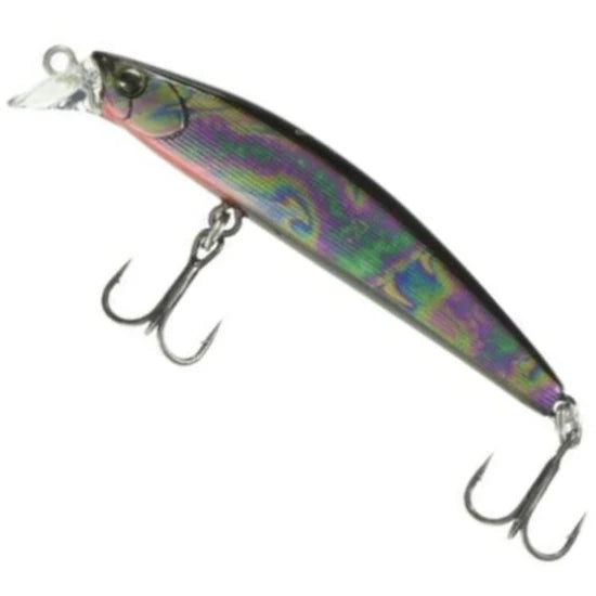 Vobler Ima Twing Minnow 60s Sinking, 008 Titanium Black Red Berry, 6cm, 6.5g, 1buc/pac