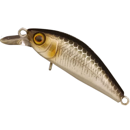 Vobler JACKALL D Chubby Minnow 3SSP, HL Silver &amp; Black, 3.5cm, 2.7g