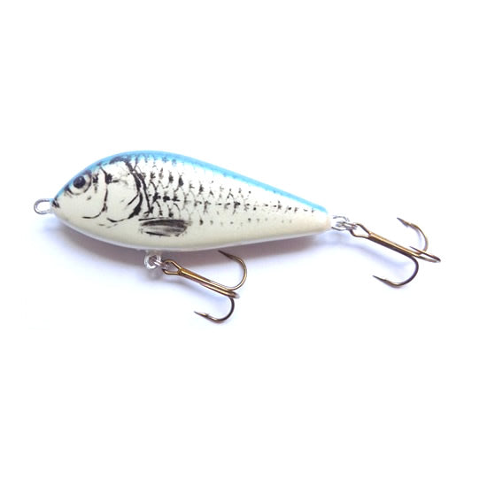 Vobler Kenart Bass Jerk Sinking 9cm 24gr NRB Natural Roach Blue  1 buc/pac