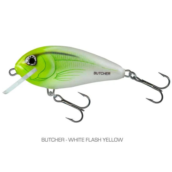 Vobler Salmo New Butcher Colours, 5cm, 5g, White Flash Yellow, Floating, 1buc/pac