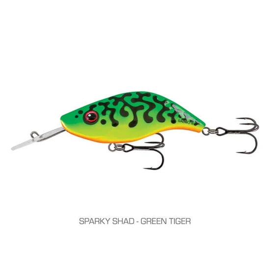 Vobler Salmo Sparky Shad - Floating, 4cm, 3.5g, Green Tiger, 1buc/pac