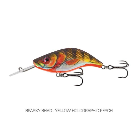Vobler Salmo Sparky Shad - Floating, 4cm, 3.5g, Yellow Holographic Shad, 1buc/pac