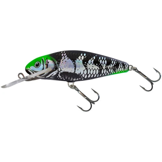 Vobler Salmo Perch 8 Deep Runner, Holo Dark Green Head, 8cm, 14g