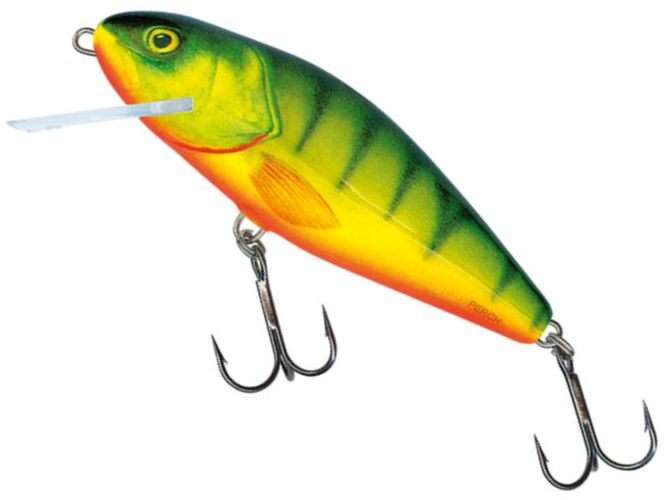 Vobler Salmo Perch Floating, Hot Perch, 12cm, 36g