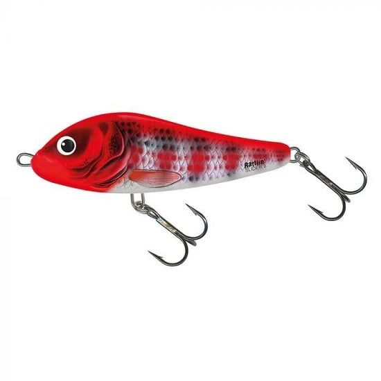 Vobler Salmo Rattlin' Slider 11cm Culoare Holo Red Head Striper