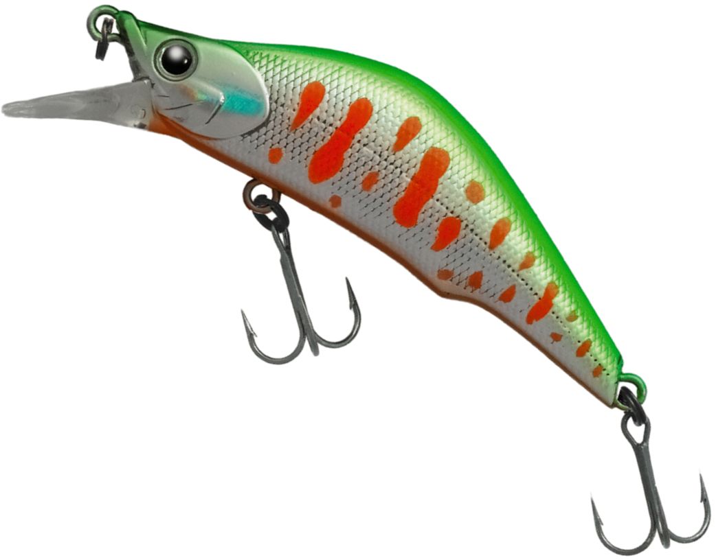 Vobler Tiemco Nabia Minnow Sinking, LH Lime Shaft Yamame, 7.7g, 6.2cm