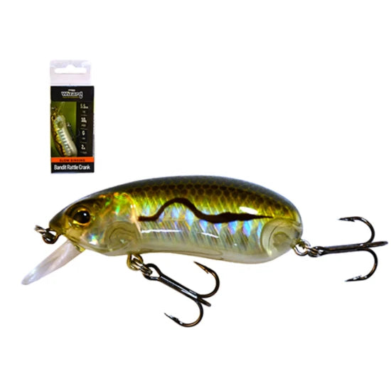 Vobler Wizard Bandit Rattle Crank, Slow-sinking, Culoare Sg, 5.5cm, 10g, 1buc/pac