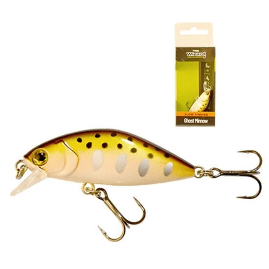 Vobler Wizard Ghost Minnow Slow Sinking, Culoare T, 5cm, 4g, 1buc/pac