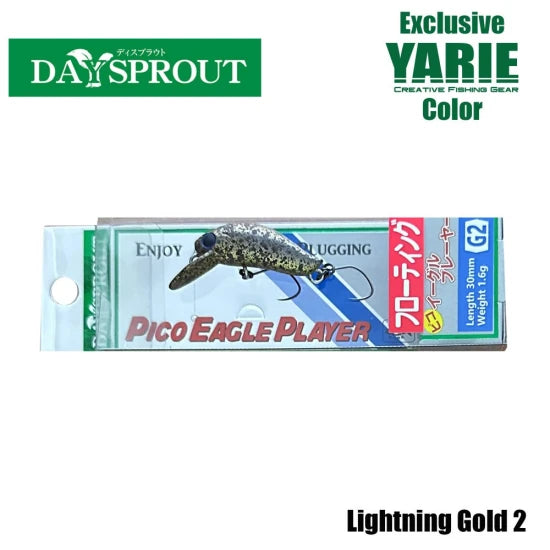 Vobler Yarie Daysprout Pico Eagle Player, Lightning Gold 2, 3cm, 1.6g