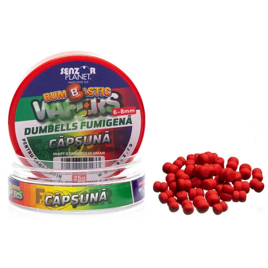 Wafter Senzor Bumbastic Dumbells Pentru Banda Fumigena, Capsuna, 6-8mm, 25g