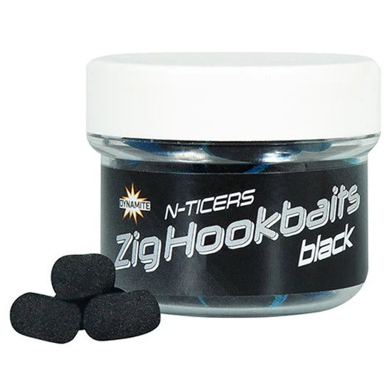 Wafters Dynamite Baits N-ticers Zig Hookbaits Black , 12x6mm