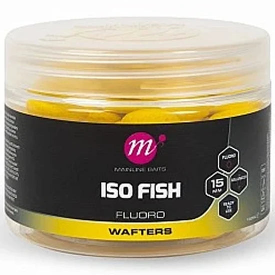 Wafters Dumbell Mainline Fluoro Yellow, Iso Fish, 12x15mm